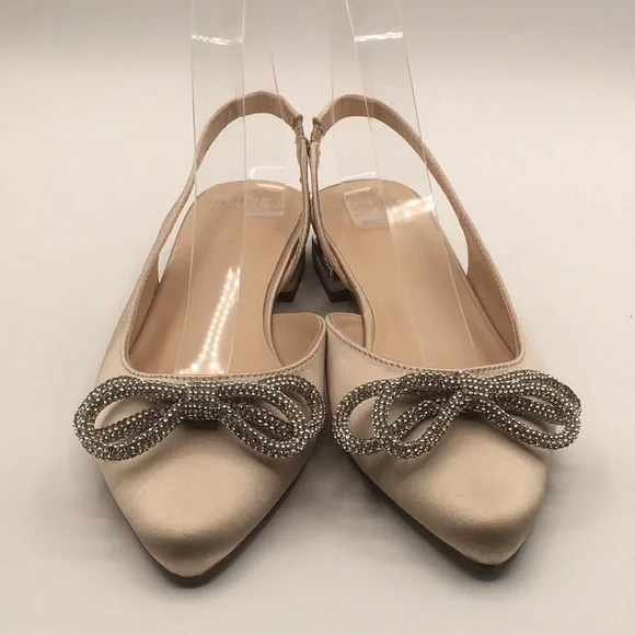 JONES NEW YORK Satin Bow Tie Slingback Flats (Quentina) - Picture 3 of 9